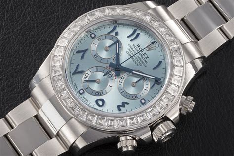 rolex platinum daytona diamond dial|Rolex daytona baguette diamond bezel.